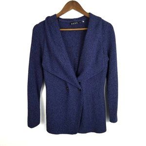 ZOZO Wide Collar Pleated Back Cardigan Sweater